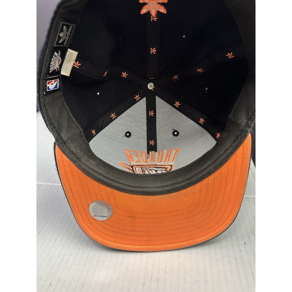 Adidas OKC Oklahoma City THUNDER Black & Orange Snapback‎ Hat Adult Adjustable - Picture 5 of 5